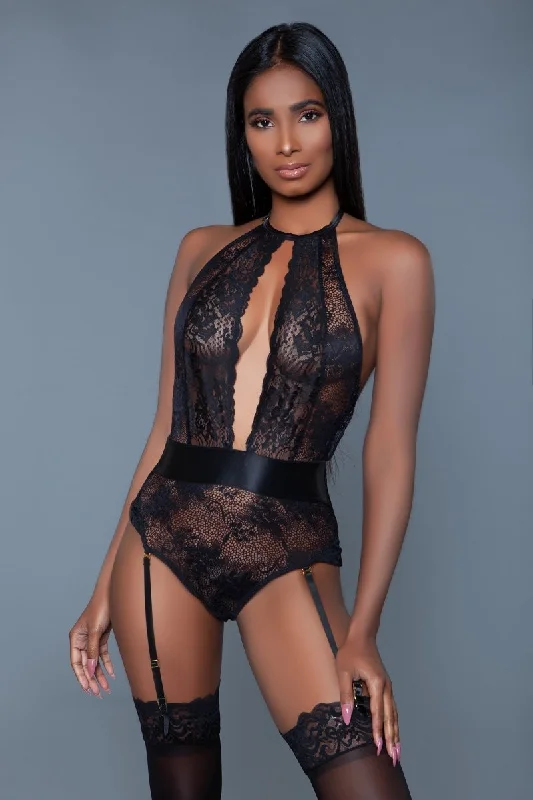 Ophelia Black Lace Bodysuit