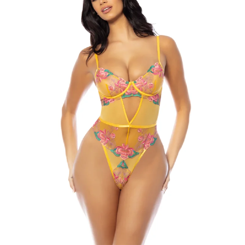 Elisabeth Floral Bodysuit in Yellow