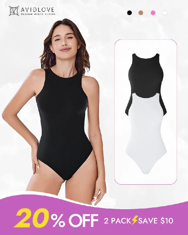 2Pack Double Lined Tank Bodysuit Shapewear