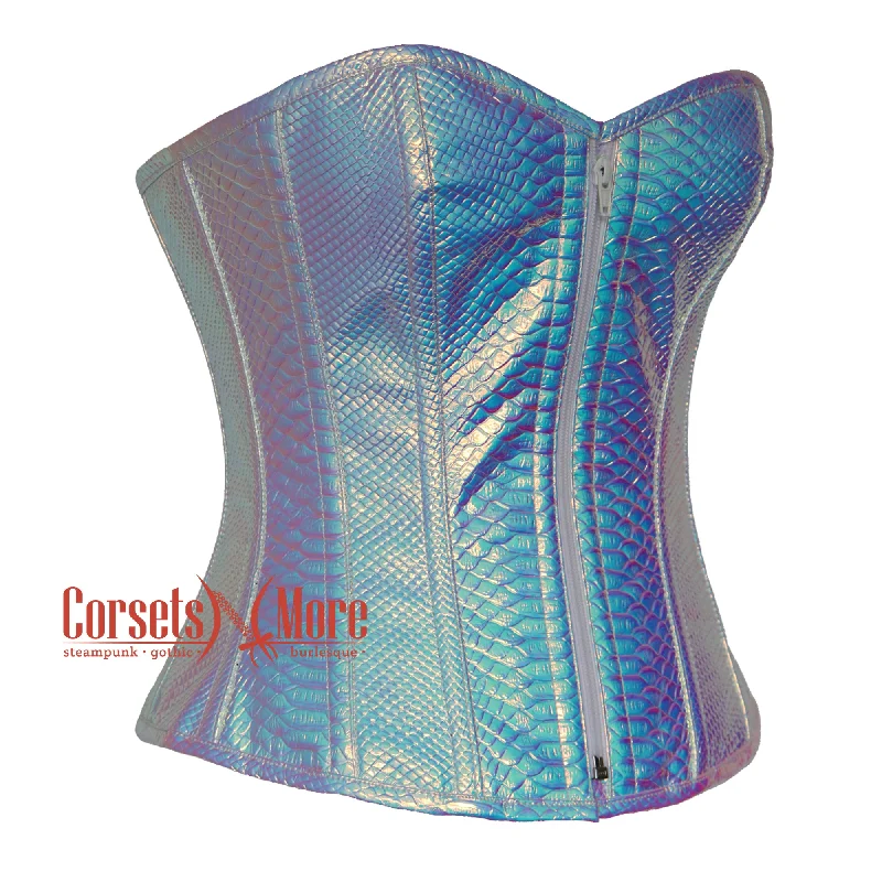 CorsetsNmore Women’s Mermaid Inspired Costume Texture Leather Overbust Corset