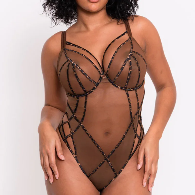 Sense Plunge Leopard Bodysuit