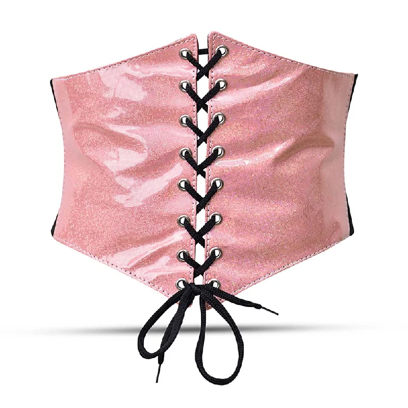 Pink Waist Cincher - Under bust corset belt