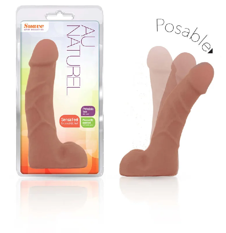 Au Naturel Suave Latin Dildo 7 Inches - Dual Density Sensa Feel, Realistic Texture