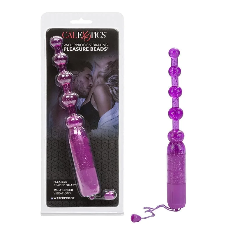 Calexotics Waterproof Vibrating Pleasure Beads Purple