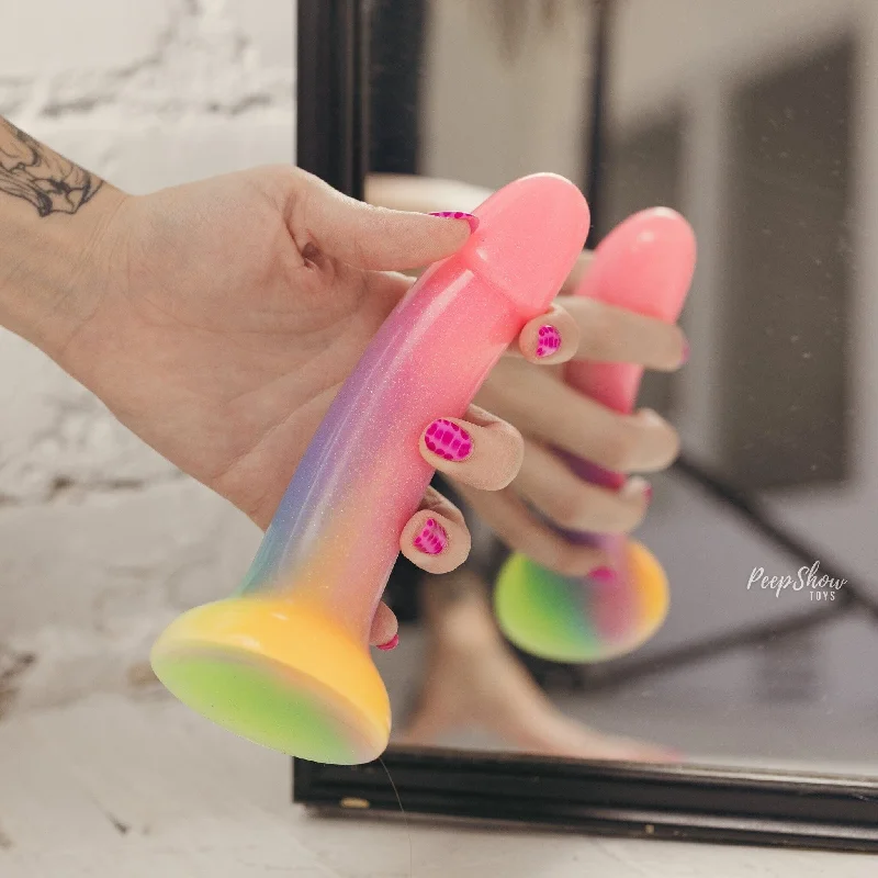 Dildolls Stargazer 6" Bright Silicone Dildo with Microfine Glitter