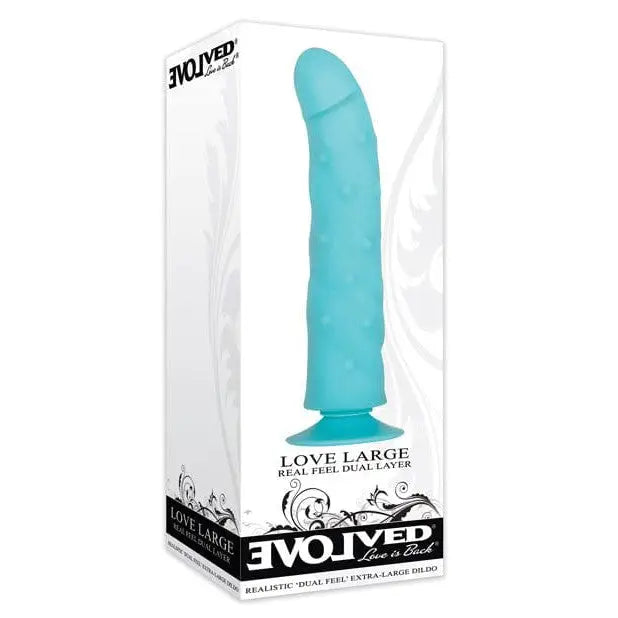 Evolved Love Large Dual Feel 9.5" Dildo with Suction Cup Base