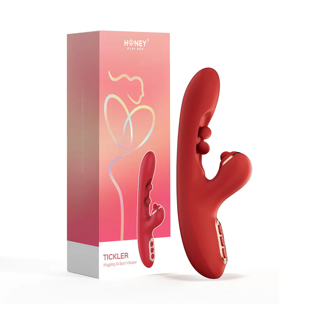 Honey Play Box Tickler Wiggling G-Spot Vibrator & Tapping Clitoral Stimulator