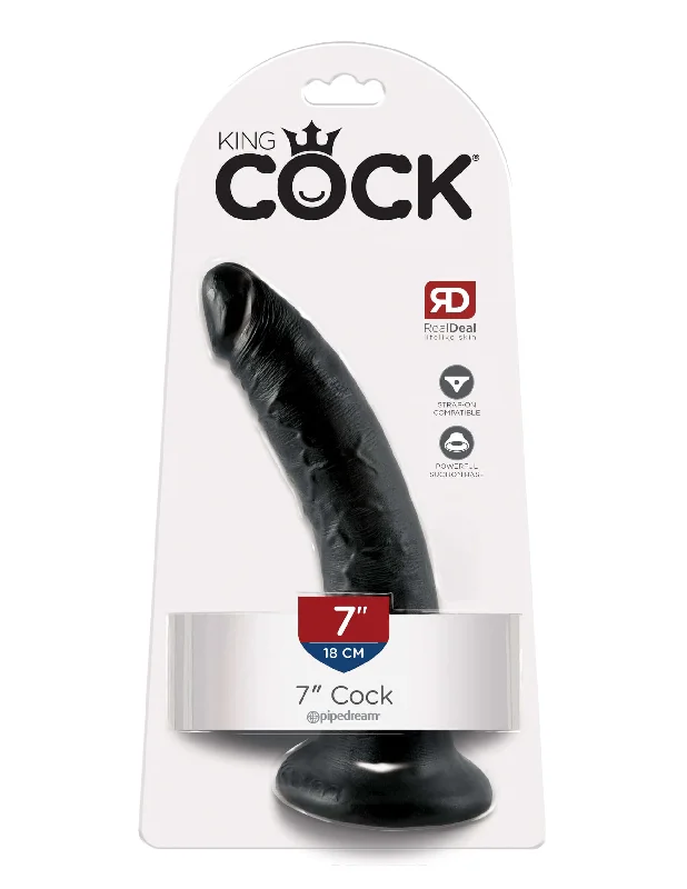 King Cock 7 inches Cock Black Real Deal RD