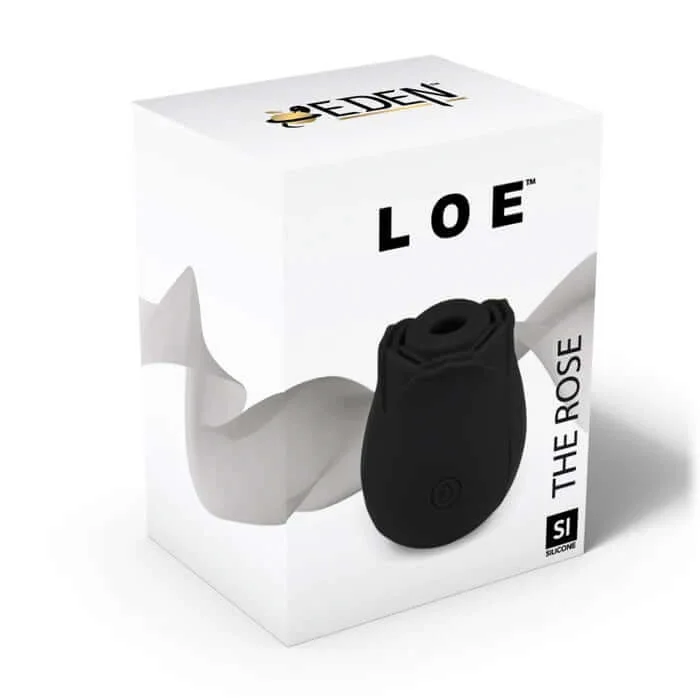 LOE The Rose Premium Suction Stimulator in Black: Intense Pleasure Right at Your Fingertips