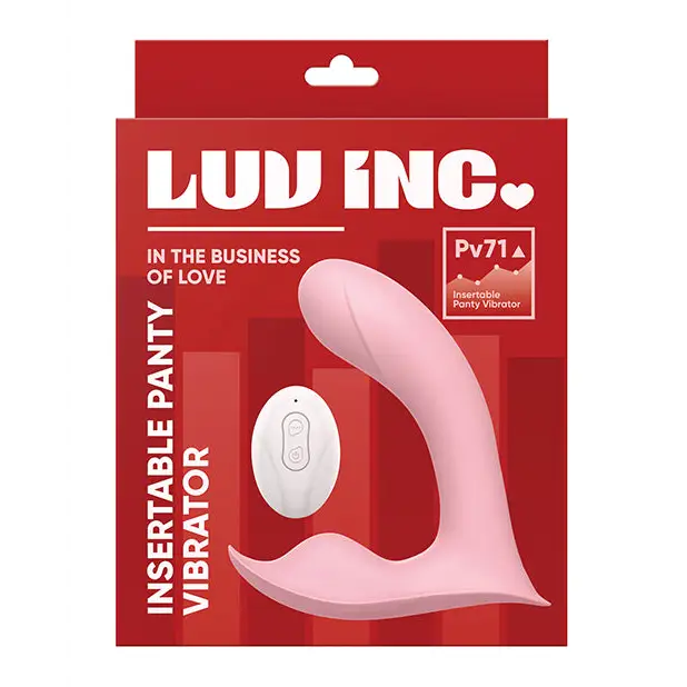 Luv Inc Pv71 Insertable Panty Vibrator Rechargeable Remote-Controlled Silicone Wearable Dual Stimulator