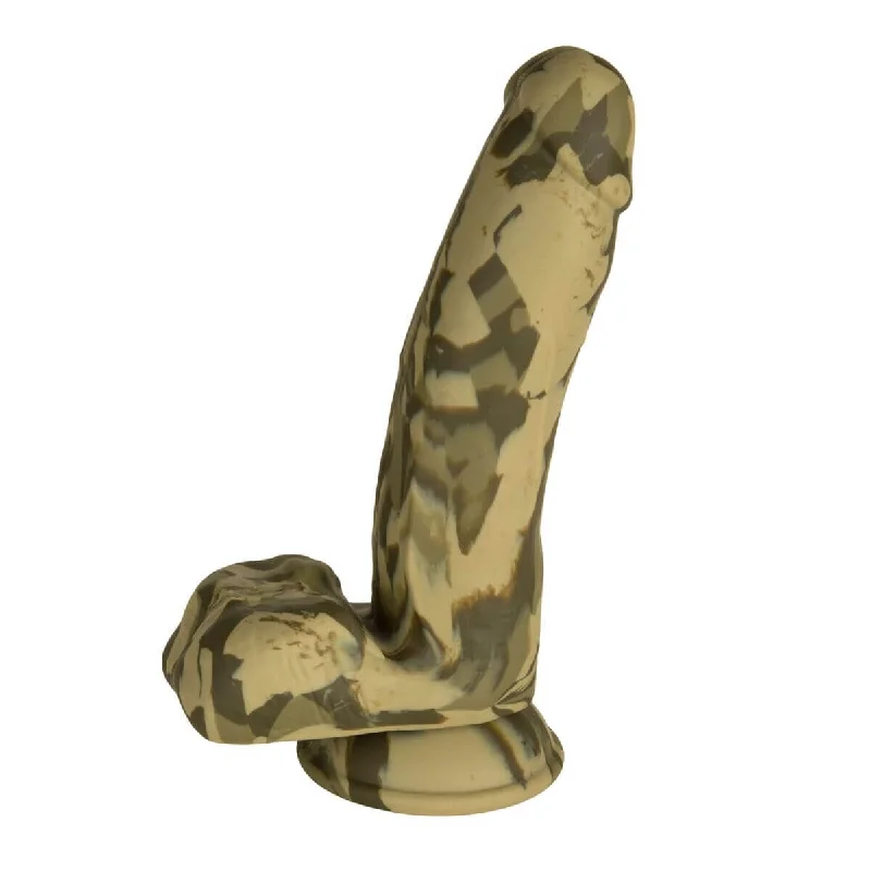 Major Dick Commando 7" Realistic Dildo with Balls in Camouflage: Versatile & Lifelike Experience