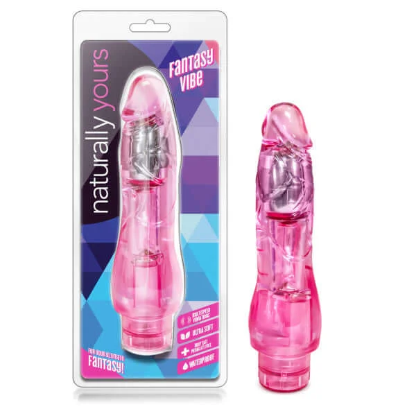 Naturally Yours Fantasy Vibe Pink - 8.5" Realistic Waterproof Vibrator with Bendable Shaft