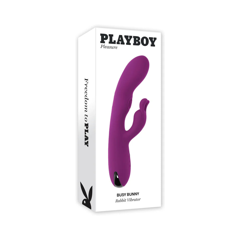 Playboy Busy Bunny Rechargeable Vibrating Dual Stimulator Vibrator Silicone