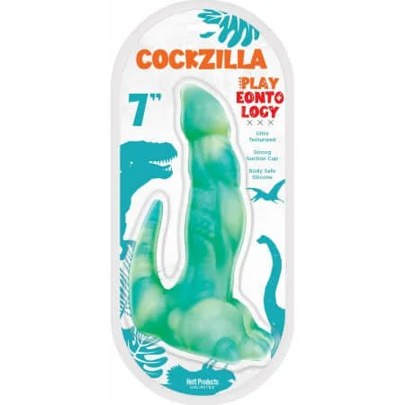 Playeontology Reptile Series Cockzilla 7" Silicone Dinosaur Dildo with Suction Cup