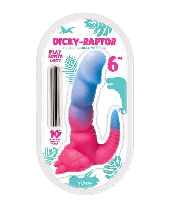 Playeontology Series 6" Dicky Raptor Vibrating Dildo - Phthalate-Free Ultra Soft Silicone Dinosaur Vibrator