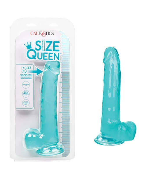 Size Queen 8 inches Blue Realistic Dildo