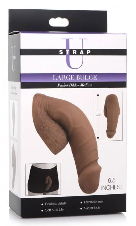 Strap U Large Bulge Soft Packer Dildo Medium Skin Tone