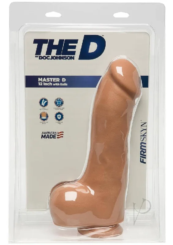 The D Master Dildo with Balls FirmSkyn 12 Vanilla: Lifelike Dual-Density Design for Realistic Experience