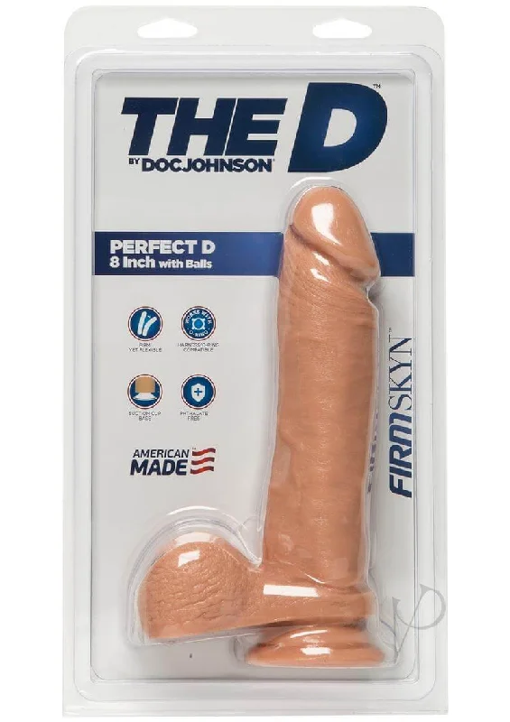 Perfect D with Balls FIRMSKYN 8 Inch Vanilla Dildo