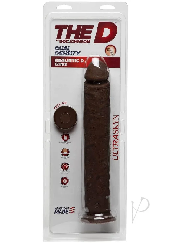 The D Realistic D Ultraskyn 12-Inch Chocolate Dildo