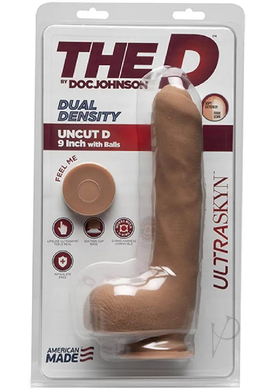 9-Inch Caramel Uncut Dildo with Balls - Realistic Dual Density ULTRASKYN Pleasure