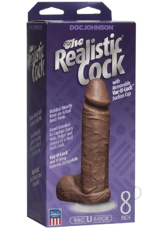 8-Inch Mulatto Realistic Cock - Unmatched Realism and Vac-U-Lock Compatibility