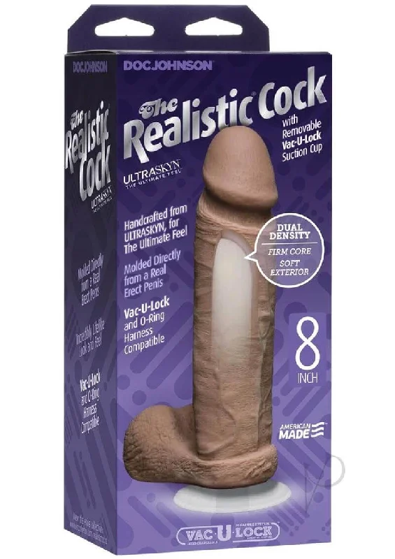 The Realistic Cock UR3 with Balls 8 Inches - Caramel