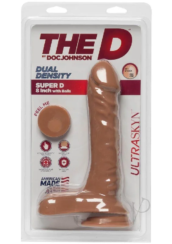 The Super D 8 Caramel Dual Density Dildo