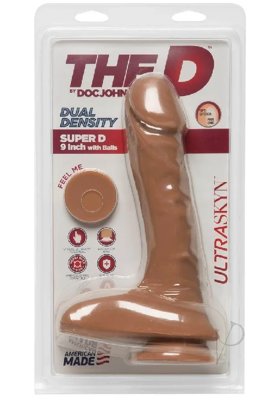 The Super D 9-Inch Caramel Dildo - Dual Density Realistic Pleasure