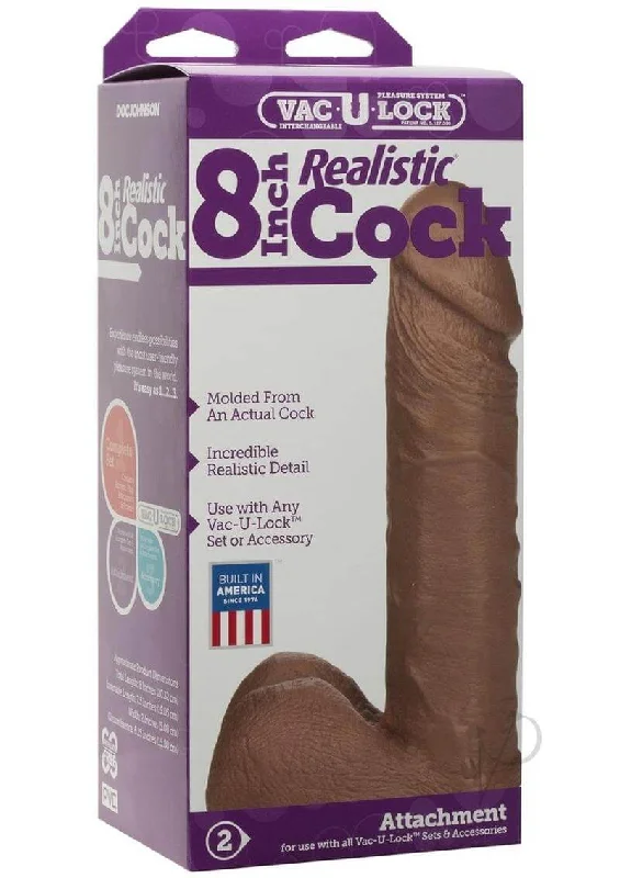 Experience Pure Pleasure with Our Realistic 8-Inch Vac-U-Lock Mulatto Attachment