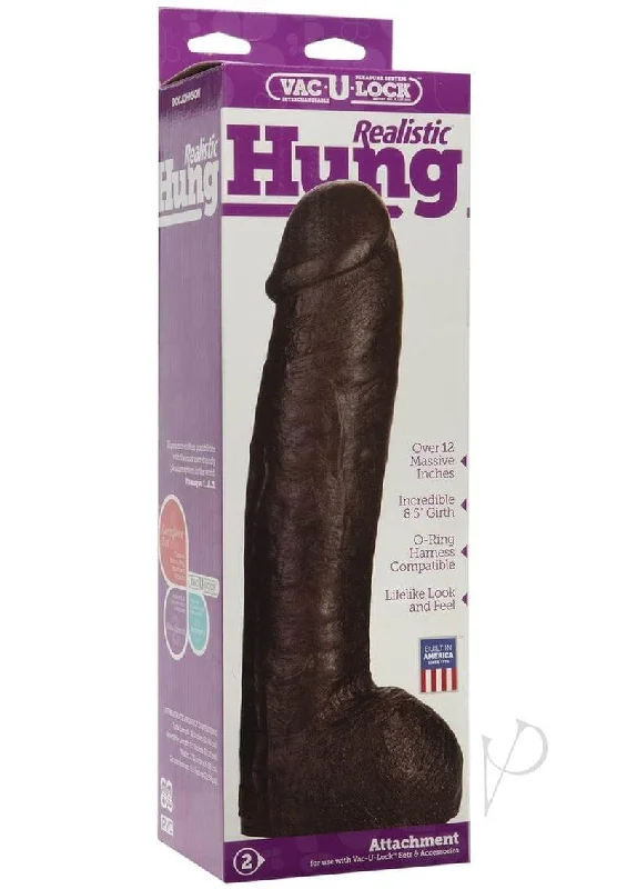 Doc Johnson Vac U Lock Hung Ur3 Cock 12.5 Black Dildo