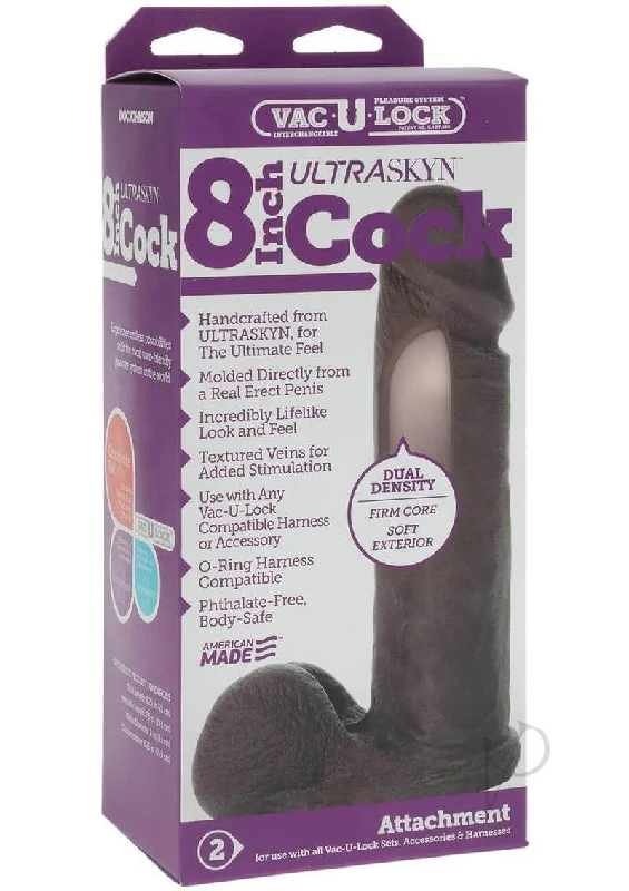 Vac-U-Lock UR3 Cock 8 Black - Lifelike Pleasure at Your Fingertips