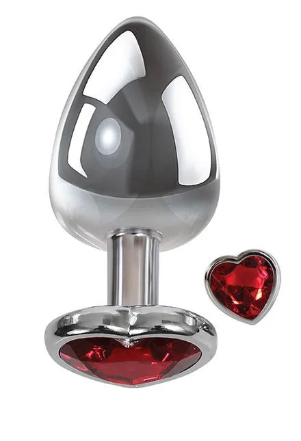 Adam & Eve Small Heart Red Gem Anal Plug