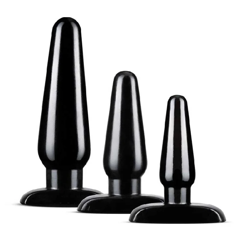 Anal Adventures Basic Kit Black Anal Plug