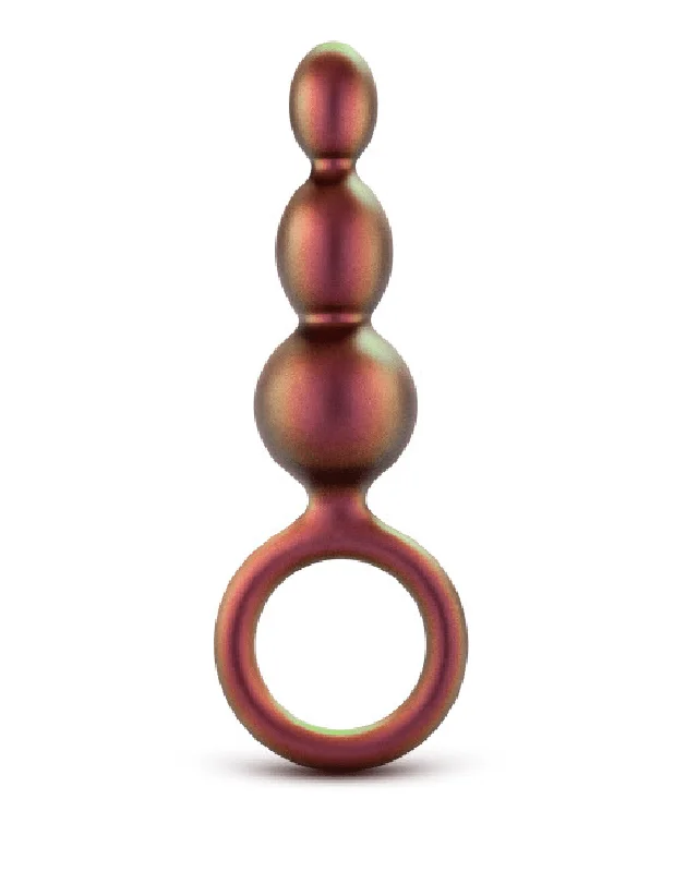 Matrix Soft Silicone Beaded Anal Beads with Finger Loop