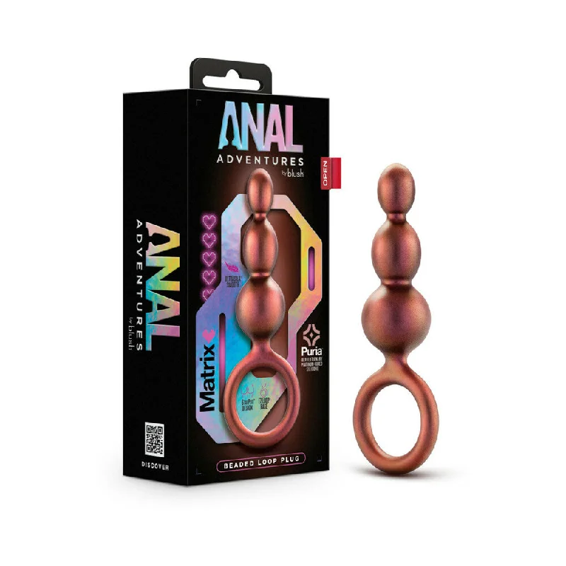 Anal Adv Matrix Beaded Loop Plug Copper