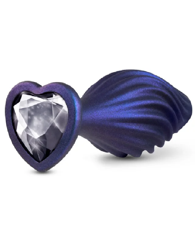 Matrix Swirl Bling Butt Plug with Sparkly Heart Base