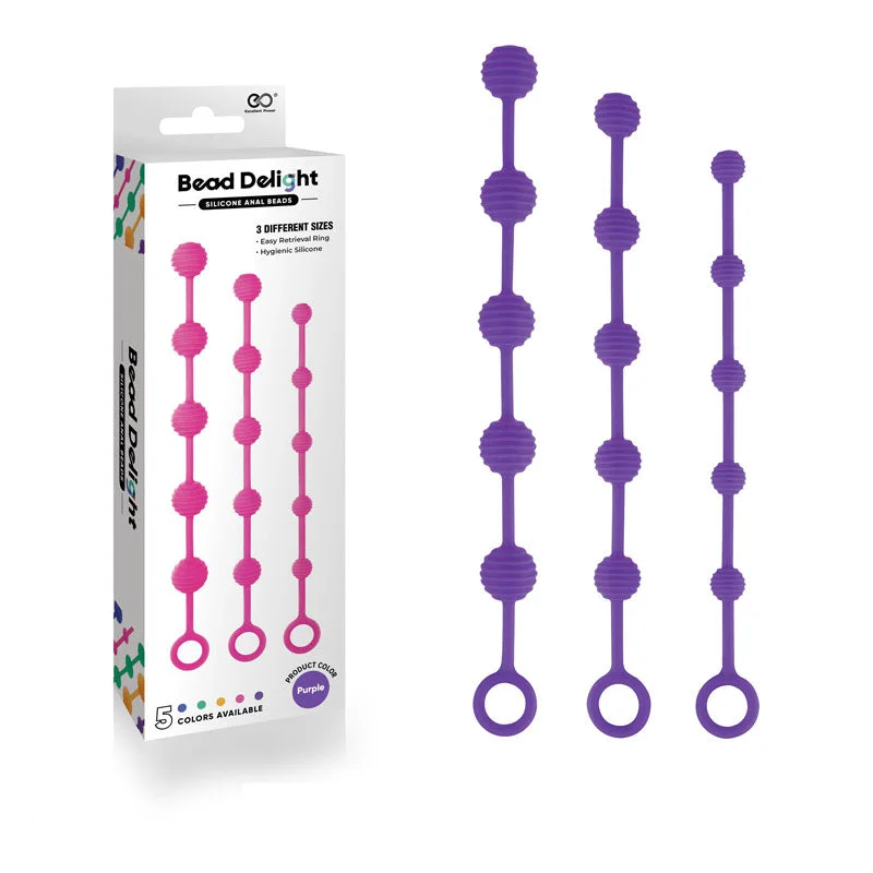 Bead Delight Silicone Anal Beads -  -  Anal Beads - Set of 3 Sizes