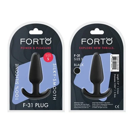 Forto F-31 Silicone Butt Plug Cone Small Black