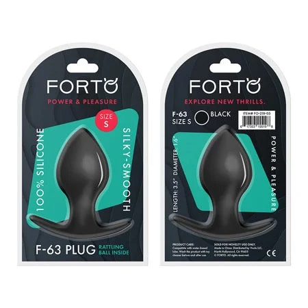 Forto F-63: Rattler Spade Small Black Butt Plug