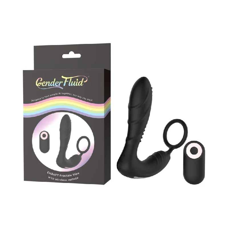 Gender Fluid Enrapt Prostate Vibe With Remote Silicone Black