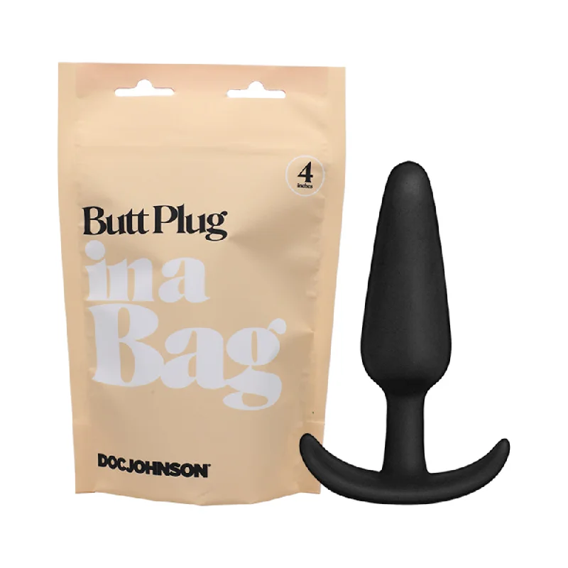 In A Bag Butt Plug 4in Black