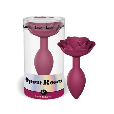 Love to Love Open Roses Silicone Anal Plug Plum Star Medium