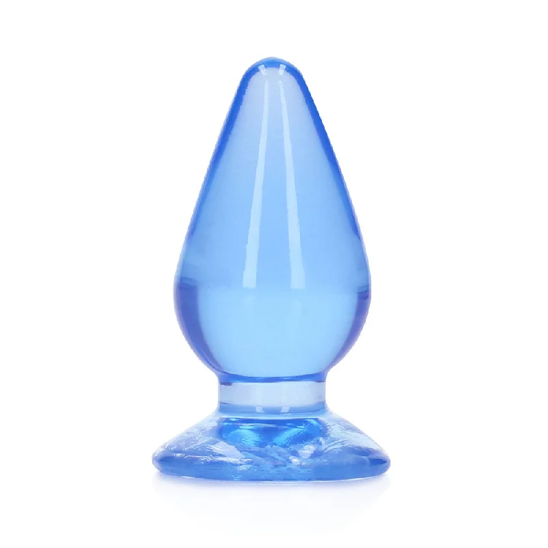 Realrock Crystal Clear 4.5 In. Anal Plug Blue