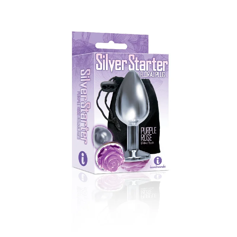 The 9's The Silver Starter Rose Floral Stainless Steel Butt Plug