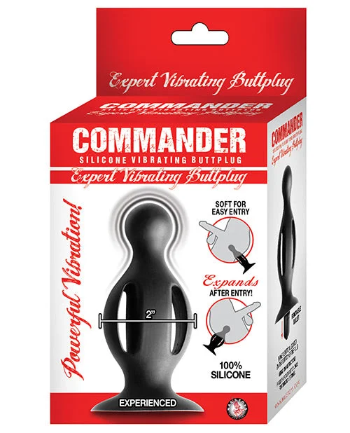 Commander Expert Vibratin Butt Plug Black