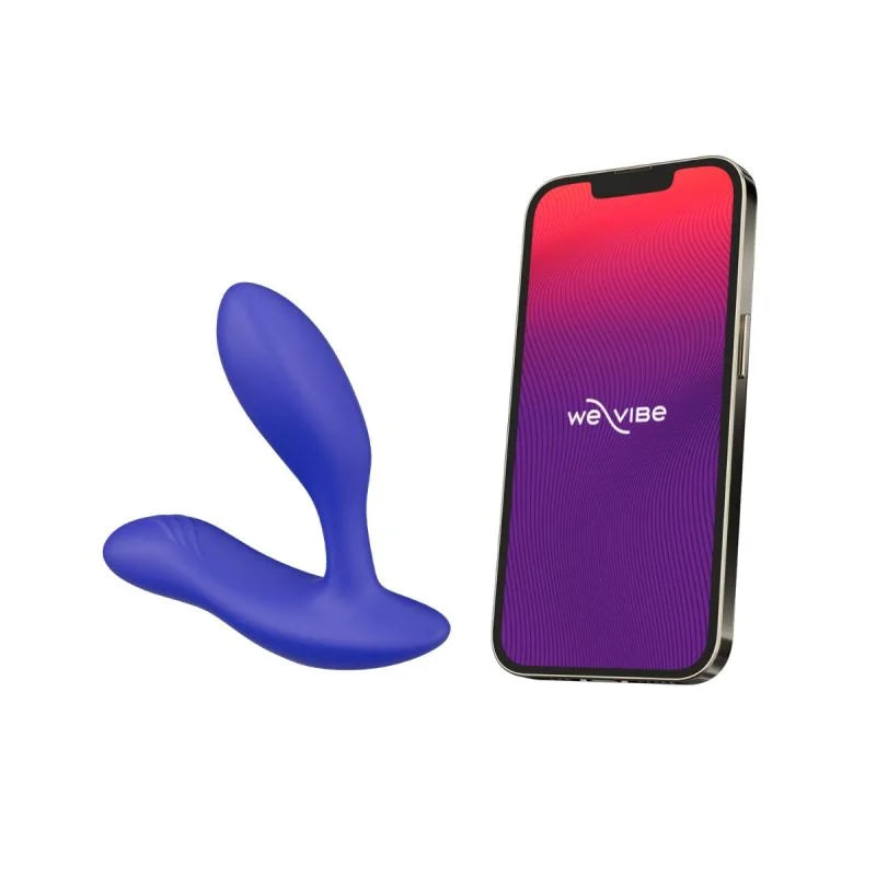 We-Vibe Vector + Vibrating Prostate Stimulator - Black - Blue