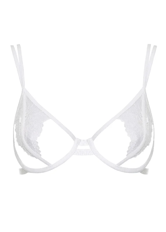 Emerson (Ivory) Open Cup Lace Bra