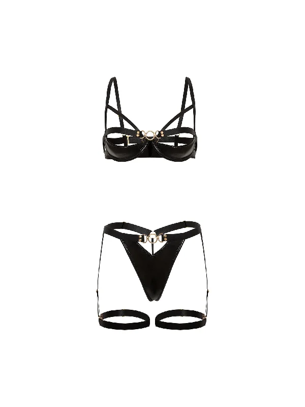 Fetish Please Me Cage Bra Set