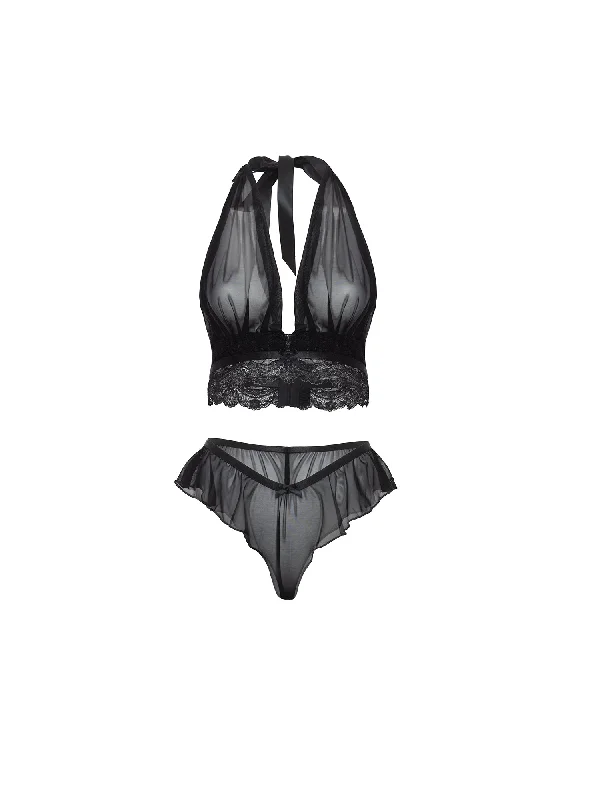 Maylah Sheer Bra Set